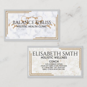 Elegantes Marmorwellness Gecoacht Beruflich Visitenkarte