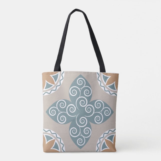 Elegantes marokkanisches Mosaikflippmuster Boho Ch Tasche (Rückseite)