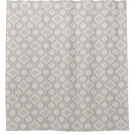 Elegantes marokkanisches Trellis-Muster in neutral Duschvorhang