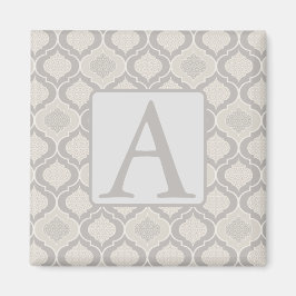 Elegantes marokkanisches Trellis-Muster in neutral Magnet