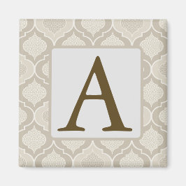 Elegantes marokkanisches Trellis-Muster in neutral Magnet