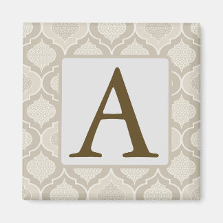Elegantes marokkanisches Trellis-Muster in neutral Magnet