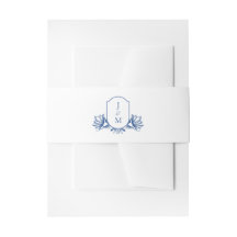 Elegantes Marseilles Bleu Botanisches Monogramm-Wa
