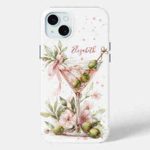 Elegantes Martini-Monogramm Case-Mate iPhone Hülle