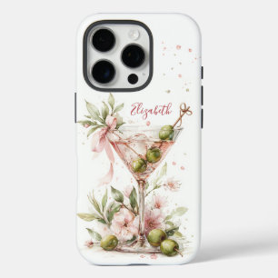Elegantes Martini-Monogramm iPhone 16 Pro Hülle