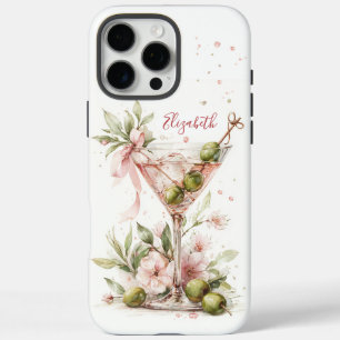Elegantes Martini-Monogramm iPhone 16 Pro Max Hülle