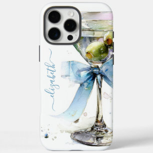 Elegantes Martini-Monogramm iPhone 16 Pro Max Hülle