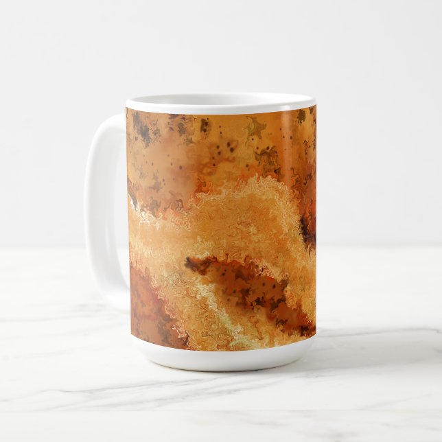 Elegantes Maserholz Kaffeetasse (Vorderseite Links)