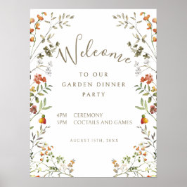 Elegantes Meadow Fall Garden Dinner Party Poster