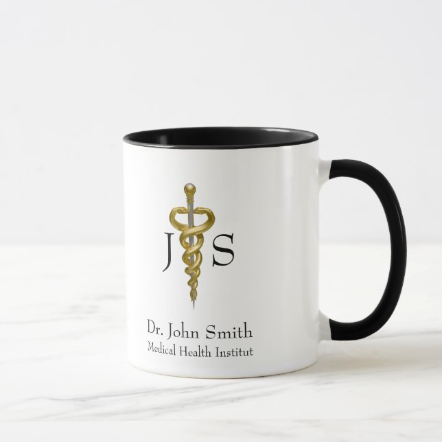 Elegantes Medical Gold Silberner Asclepius Tasse (Rechts)