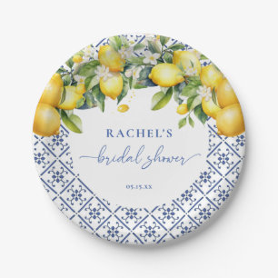 Elegantes mediterranes Brautparty Lemon Pappteller