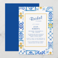 Elegantes mediterranes Cobalt-Brautparty