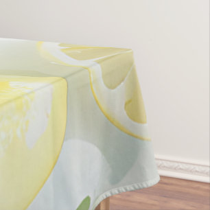 Elegantes mediterranes Zitronenblumengebirge Braut Tischdecke