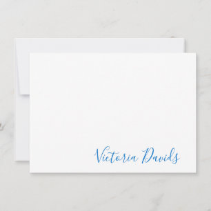 Elegantes Medium Blue Personalisiert Signature Scr Mitteilungskarte