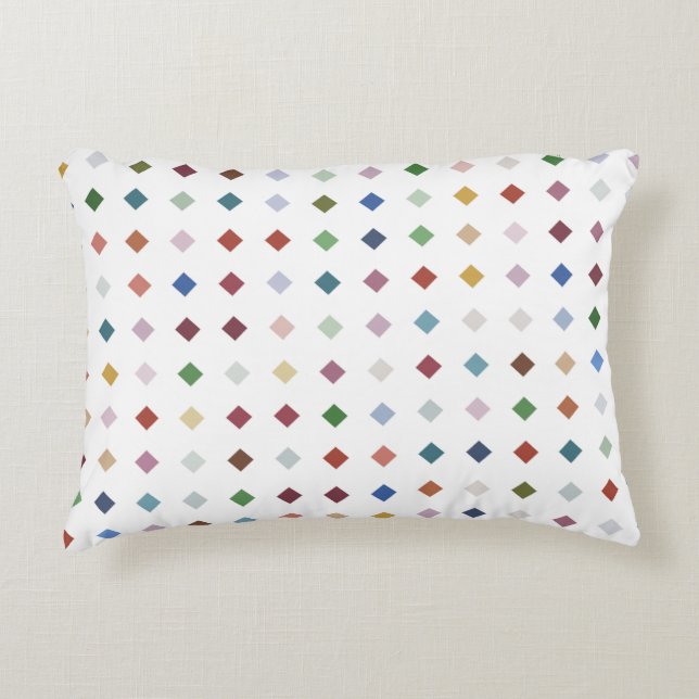 Elegantes mehrfarbiges geometrisches Array-Muster Dekokissen (Vorderseite)