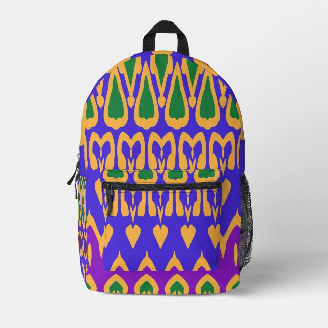 Elegantes, mehrfarbiges klassisches Design bedruck Bedruckter Rucksack (Vorderseite)