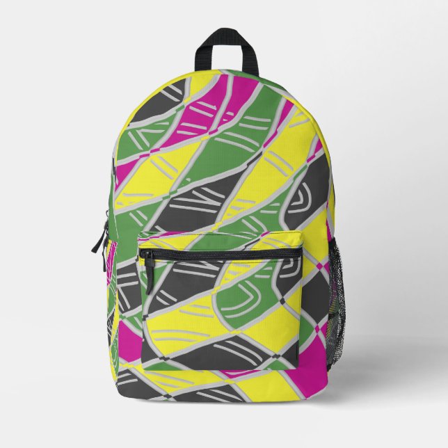 Elegantes, mehrfarbiges klassisches Design bedruck Bedruckter Rucksack (Vorderseite)