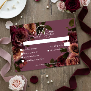 Elegantes, melancholisches, weiches, rostfarbenes RSVP karte