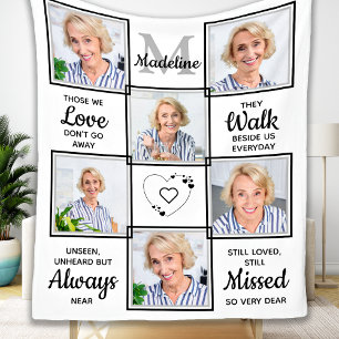 Elegantes Memorial 6 Foto Collage Personalisiert Fleecedecke