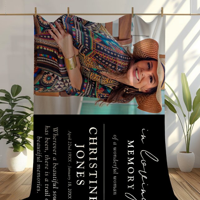 Elegantes Memorial-Foto Fleecedecke (Von Creator hochgeladen)