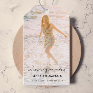 Elegantes Memorial Foto Love Memory Beerdigung Gef Geschenkanhänger