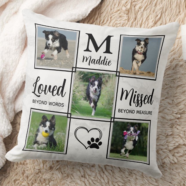 Elegantes Memorial zur Personalisierung der Dog Fo Kissen (Von Creator hochgeladen)