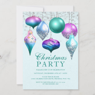Elegantes Mermaid Ornament Weihnachtsfest Party Einladung
