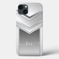 Elegantes Metall 3D-Look Kalligrafie Gold Monogram