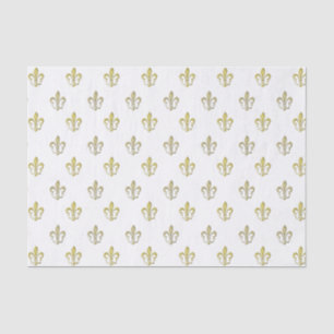 Elegantes Metall-Gold Fleurs de lys Tissue Seidenpapier