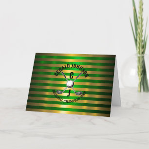 Elegantes metallisches Golf-Monogramm-Design Einladung