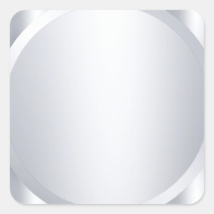 Elegantes metallisches Silber Custom Blank Modern Quadratischer Aufkleber