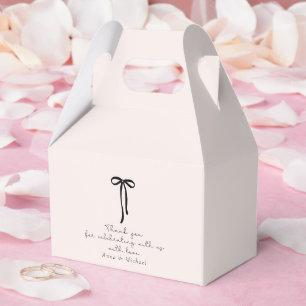 elegantes Milchrosa Danke Geschenkschachtel