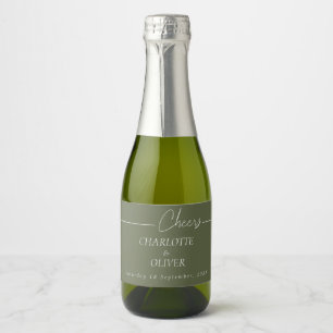 Elegantes Mini-Champagnerflaschen-Etikettendesign 
