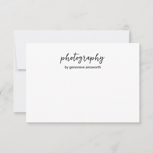 Elegantes Minimal Einfach Modernes Business Mitteilungskarte (Vorderseite)