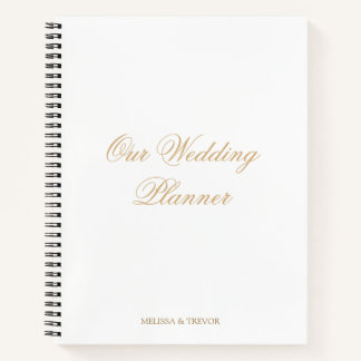 Elegantes Minimal formales Skript Unser Hochzeitsp Notizbuch