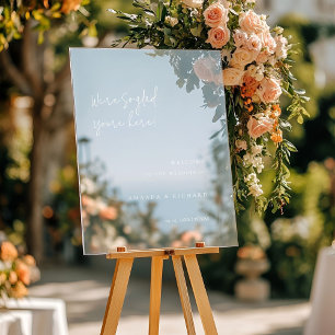 Elegantes Minimal Kalligraphie Begrüßungszeichen Acrylschild