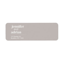 Elegantes Minimal Modern Wedding Return Label