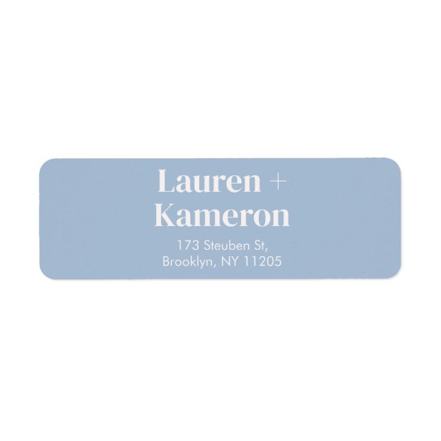 Elegantes Minimal Modern Wedding Return Label (Vorne)