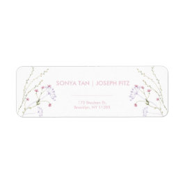 Elegantes Minimal Modern Wedding Return Label