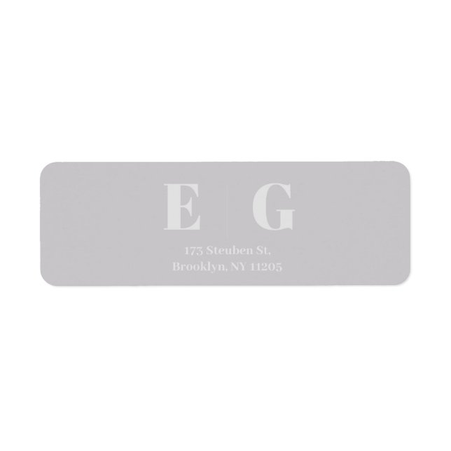 Elegantes Minimal Modern Wedding Return Label (Vorne)