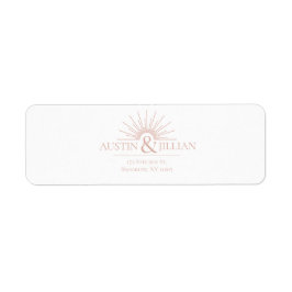 Elegantes Minimal Modern Wedding Return Label