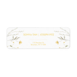 Elegantes Minimal Modern Wedding Return Label