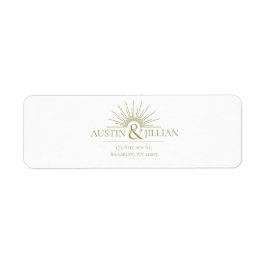 Elegantes Minimal Modern Wedding Return Label