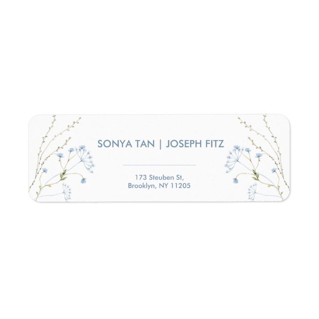 Elegantes Minimal Modern Wedding Return Label (Vorne)