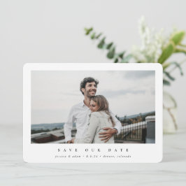 Elegantes Minimal Modernes Single Fotograf Save The Date
