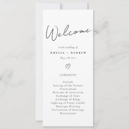 Elegantes Minimal-Skript Schwarz-Weiß-Hochzeitspro