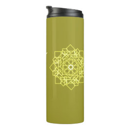 Elegantes minimales geometrisches Gradient Gold Thermosbecher