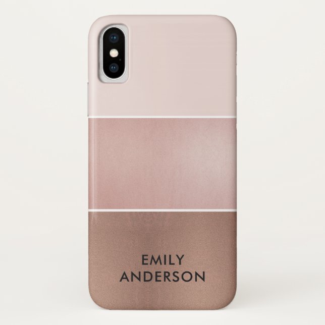 ELEGANTES MINIMALES ROSEN-GOLD ERRÖTEN ROSA Case-Mate iPhone HÜLLE (Rückseite)