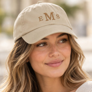 Elegantes minimalisiertes personalisiertes Monogra Bestickte Baseballkappe