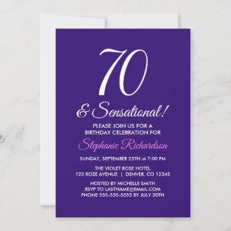 Elegantes Minimalistisch 70 und sensationelles Lil Einladung